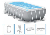 INTEX Prism Frame Rectangular Premium Pools Piscine 488x244x107cm avec filtration 26792NP