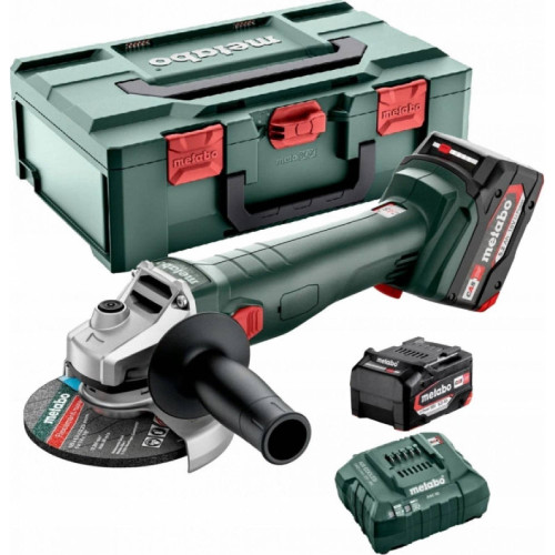 Metabo W 18 L 9-125 Q Meuleuse d'angle sans fil (18V 2x5,2 Ah)+MetaBox165L 602249650