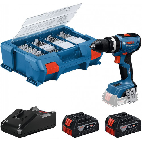 BOSCH GSB 18V-65 PROFESSIONAL Perceuse-visseuse a percussion, 2 x 4.0Ah, L-case 06019N3307