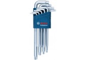 BOSCH Set de 9 clés mâles pour vis Torx 1600A01TH4