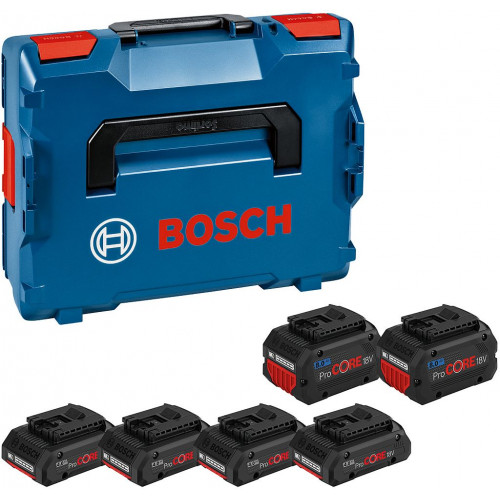 BOSCH 4 batteries ProCORE18V 4.0Ah + 2 batteries ProCORE18V 8.0Ah PROFESSIONAL 1600A02A2T