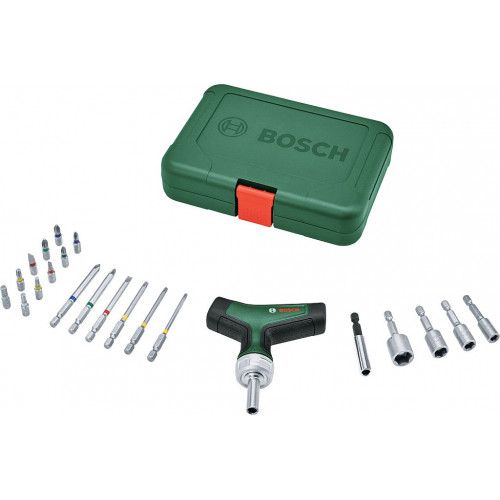 BOSCH Poignée en T avec cliquet - Set 1600A02Z9T