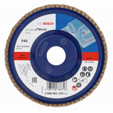 BOSCH Plateau a lamelles X431, Standard for Metal, 125 mm, 22,23 mm, 40 2608601274