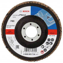 BOSCH Plateau a lamelles X431, Standard for Metal, 115 mm, 22,23 mm,80 2608603714