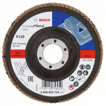 BOSCH Plateau a lamelles X431, Standard for Metal, 115 mm, 22,23 mm,120 2608603715