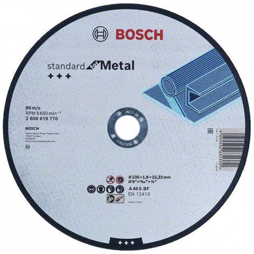 BOSCH Disque a tronçonner droit Standard for Metal 230 mm, 22,23 mm 2608619770