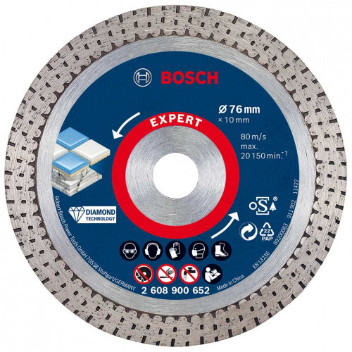 BOSCH Disque a tronçonner diamanté EXPERT HardCeramic 76 mm 76 x 1,5 x 10 mm 2608900652