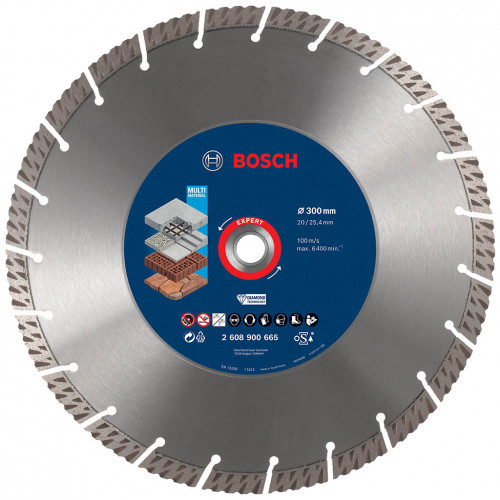 BOSCH Disque a tronçonner diamanté EXPERT MultiMaterial 300x 3x15mm 2608900665