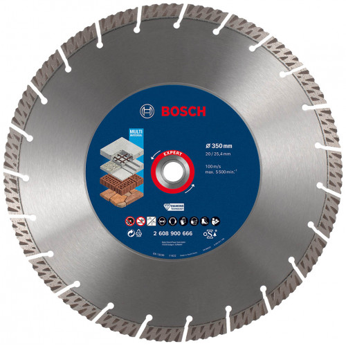 BOSCH Disque a tronçonner diamanté EXPERT MultiMaterial 350x3,3x15mm 2608900666