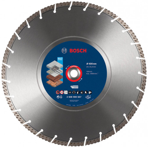 BOSCH Disque a tronçonner diamanté EXPERT MultiMaterial 400x 3,3x12mm 2608900667