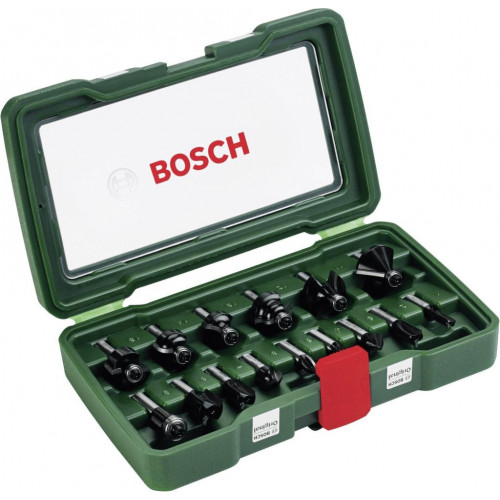 BOSCH Kit de 15 fraises en carbure de tungstene 2607019469