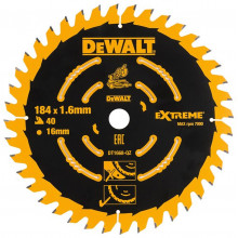 DeWALT DT1668 Lame de scie circulaire, 184/16 mm, 40 dents