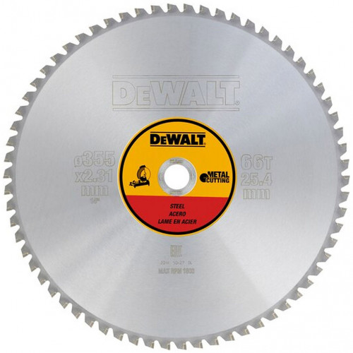 DeWALT DT1926 Lame de scie circulaire 355 x 25,4 mm 66T TCG 1.5°