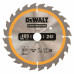 DeWALT DT1949 Lame de scie circulaire, pour scies circulaires sans fil, 165/20 mm, 24 dent