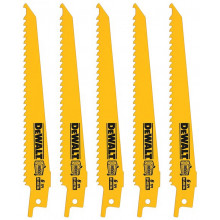 DeWALT DT2359 BI-Metal 152 x 3.6 - 5.1 mm Lames de scie sabre 5 Pieces