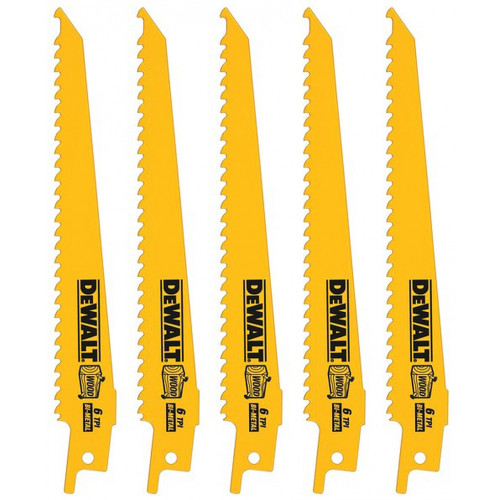 DeWALT DT2359 BI-Metal 152 x 3.6 - 5.1 mm Lames de scie sabre 5 Pieces