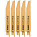 DeWALT DT2404 HCS 152 x 1.75 - 3 mm Lames de scie sabre pour métal 5 Pieces