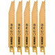 DeWALT DT2404 HCS 152 x 1.75 - 3 mm Lames de scie sabre pour métal 5 Pieces