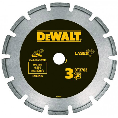 DeWALT DT3763 Lame de scie diamant LaserHP3 230 x 22,2mm