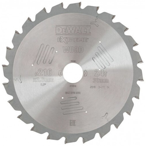 DeWALT DT4310 Lame de scie circulaire 216 x 30 mm 24WZ