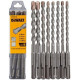 DeWALT DT60300 Forets pour marteau perforateur, 8 pieces, SDS-plus