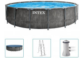 INTEX GREYWOOD PRISM FRAME PREMIUM POOLS Piscine 457 x 122 cm 26742NP