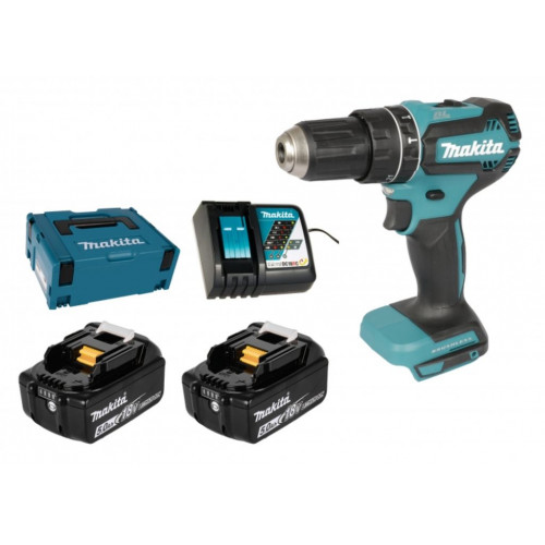 Makita DHP485RTJ Perceuse visseuse a percussion sans fil Li-ion (2x5,0Ah/18V) Makpac