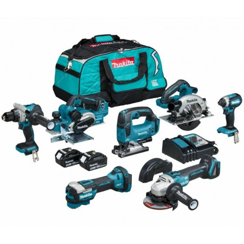 Makita DLX7019TX1 Kit d'outils sans fil DDF486+DGA504+DHS660+DJV182+DKP181+DTD153+DTM52