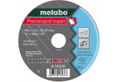 Metabo Flexiarapid super 125x1,0x22,23 Inox, meule a tronçonner, version droite 616220000