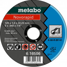 Metabo Novorapid Disque a tronçonner 125 x 1,0 x 22,23 mm, TF 41 616506000