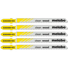 Metabo 5 lames de scies sauteuses, bois, série "professional", 74/ 2,5 mm 623634000