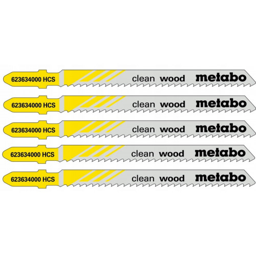 Metabo 5 lames de scies sauteuses, bois, série "professional", 74/ 2,5 mm 623634000