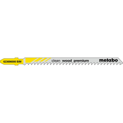 Metabo 5 lames de scies sauteuses, bois, série "professional", 91/ 3,0 mm, BiM 623696000