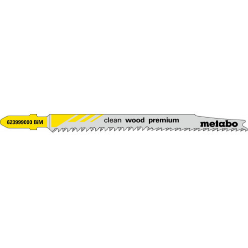 Metabo 5 lames de scies sauteuses, bois, série "professional", 90/ 2,5 mm, BiM 623999000