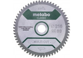 Metabo "Multi Cut Classic" HW/CT Lame de scie circulaire 216x30, 60 PZ/LZ 5° 628066000