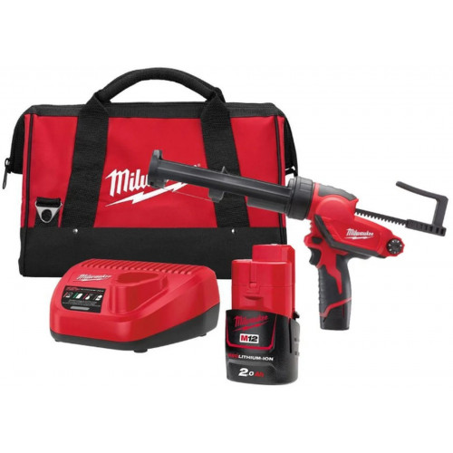 Milwaukee M12 PCG 310C-201B Pistolet a calfeutrer compact (310ml/12V/1x2,0Ah) 4933441655