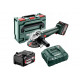 Metabo W 18 7-125 Meuleuse d angle sans fil (18V/2x4,0Ah/125mm) +MetaBOX 602371510