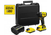 Stanley SFMCF820D2K FatMax V20 Clé a chocs a trois vitesses (1/4" (18V/2x2,0Ah), coffret