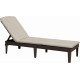 ALLIBERT JAIPUR Chaise longue avec coussin, 187,5 x 58,2 x 29 cm, marron 17207188