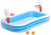 BESTWAY Piscine gonflable avec panier de basket, 251 x 168 x 102 cm 54122