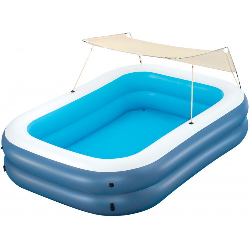 BESTWAY Summer Bliss Piscine familiale gonflable ombragée, 254 x 178 x 140 cm 54449