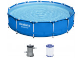 BESTWAY Steel Pro Piscine hors sol ronde, 396 x 84 cm, avec pompe 5612E