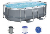 BESTWAY Power Steel Piscine hors sol ovale, 305 x 200 x 84 cm 5614A