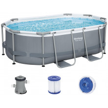 BESTWAY Power Steel Piscine hors sol ovale, 305 x 200 x 84 cm 5614A