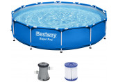 BESTWAY Steel Pro Piscine hors sol ronde, 366 x 76 cm, avec pompe 56681