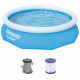 BESTWAY Fast Set Piscine hors sol ronde, 305 x 76 cm, avec pompe 57270