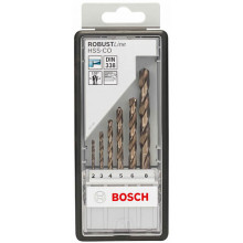 BOSCH Coffret de 6 forets a métaux Robust Line HSS-Co, 2 - 8 mm 2607019924