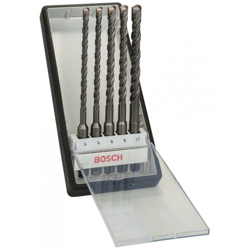 BOSCH Coffret de 5 forets pour perforateur SDS plus-5 Robust Line, 5,5 - 10 mm 2607019929