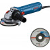 BOSCH GWS 12-125 PROFESSIONAL Meuleuse angulaire + Meule a ébarber 06013A6100