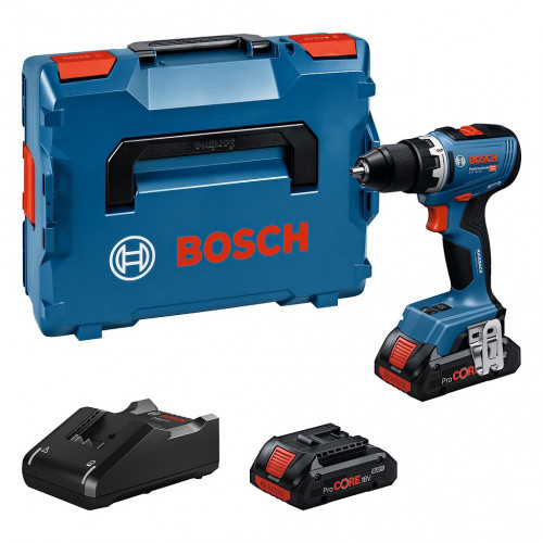 BOSCH GSR 18V-65 PROFESSIONAL Perceuse-visseuse, 2× ProCORE 4.0Ah, L-Boxx 06019N3206